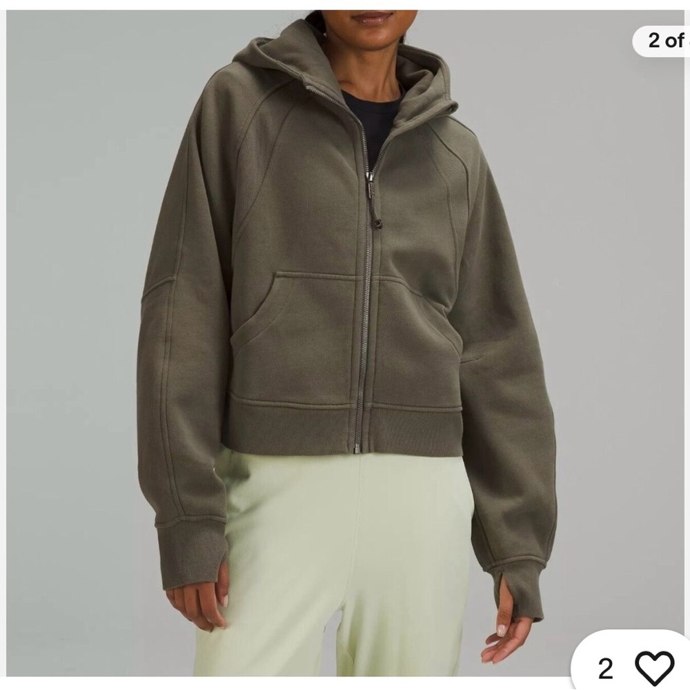 lululemon athletica Olive Green scuba full zip